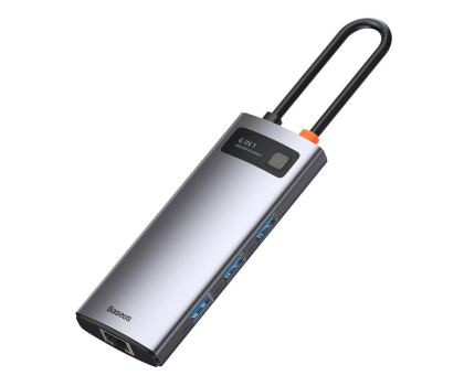 Stacja dokująca do laptopa Baseus Hub 6w1 Baseus Metal Gleam Series